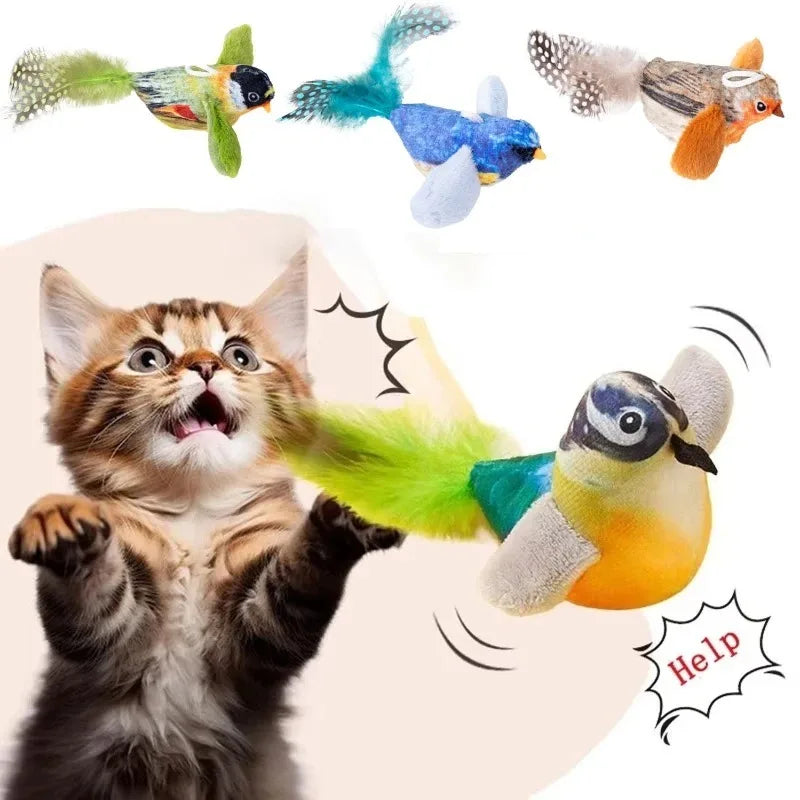 Bird Sound Cat Toy — Elastic Rope Squeaky Toy
