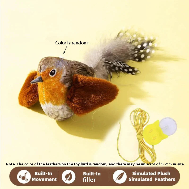 Bird Sound Cat Toy — Elastic Rope Squeaky Toy