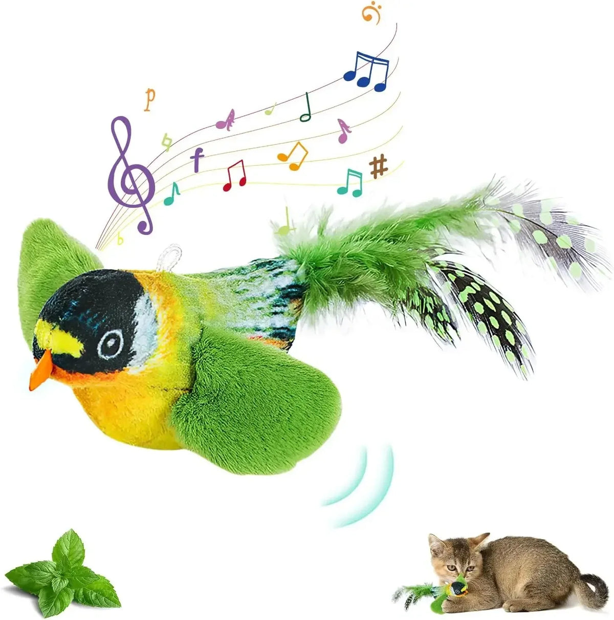 Bird Sound Cat Toy — Elastic Rope Squeaky Toy