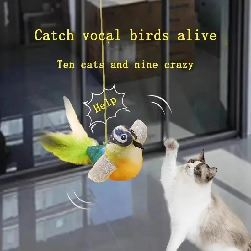 Bird Sound Cat Toy — Elastic Rope Squeaky Toy