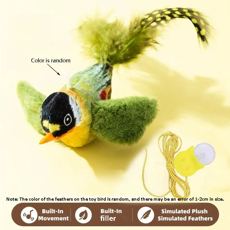Bird Sound Cat Toy — Elastic Rope Squeaky Toy