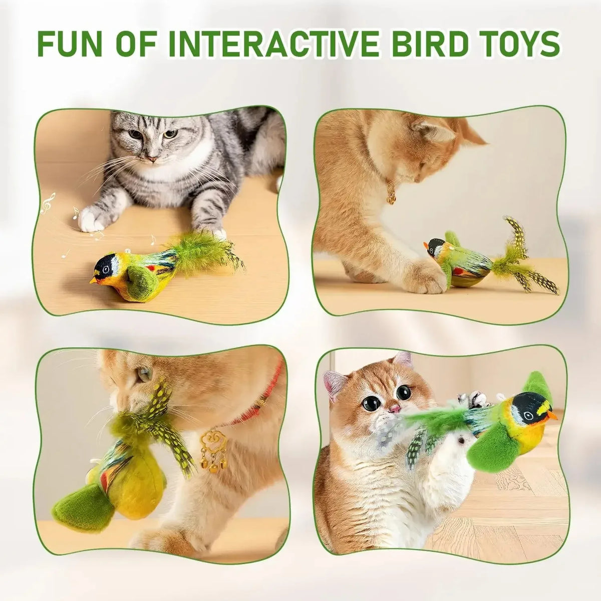 Bird Sound Cat Toy — Elastic Rope Squeaky Toy