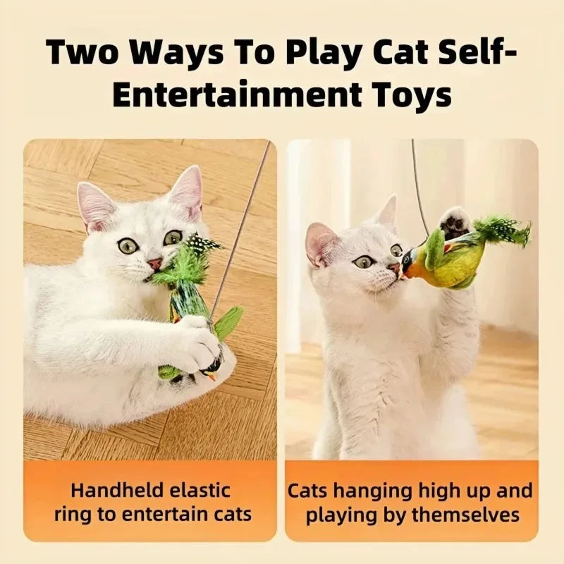 Bird Sound Cat Toy — Elastic Rope Squeaky Toy